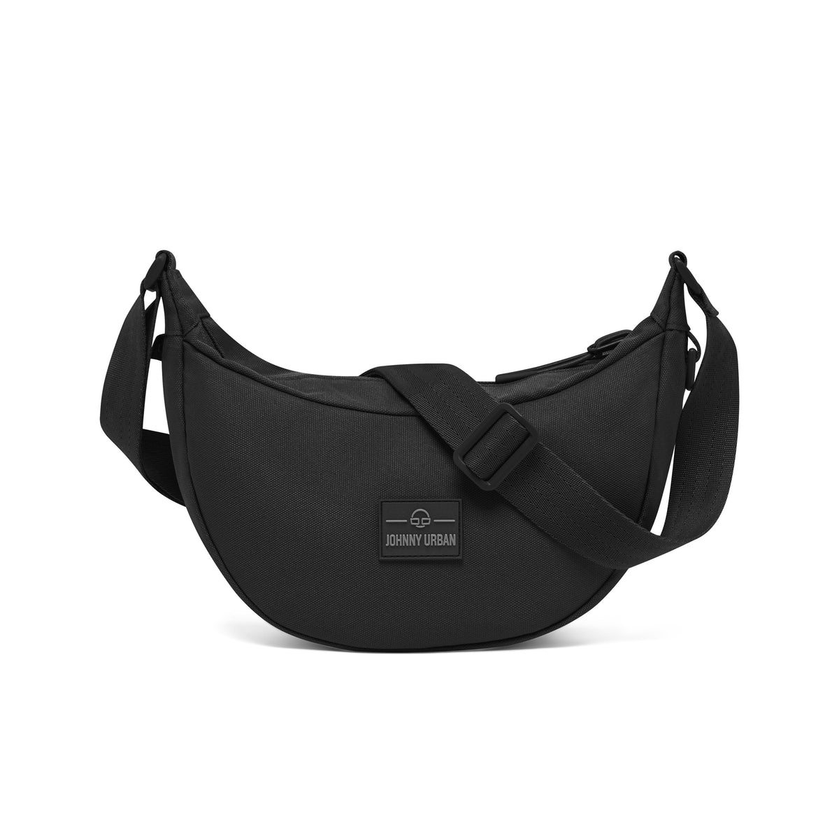 Kleine schwarze Half Moon Bag 'Ally Small' von Johnny Urban mit verstellbarem Schultergurt