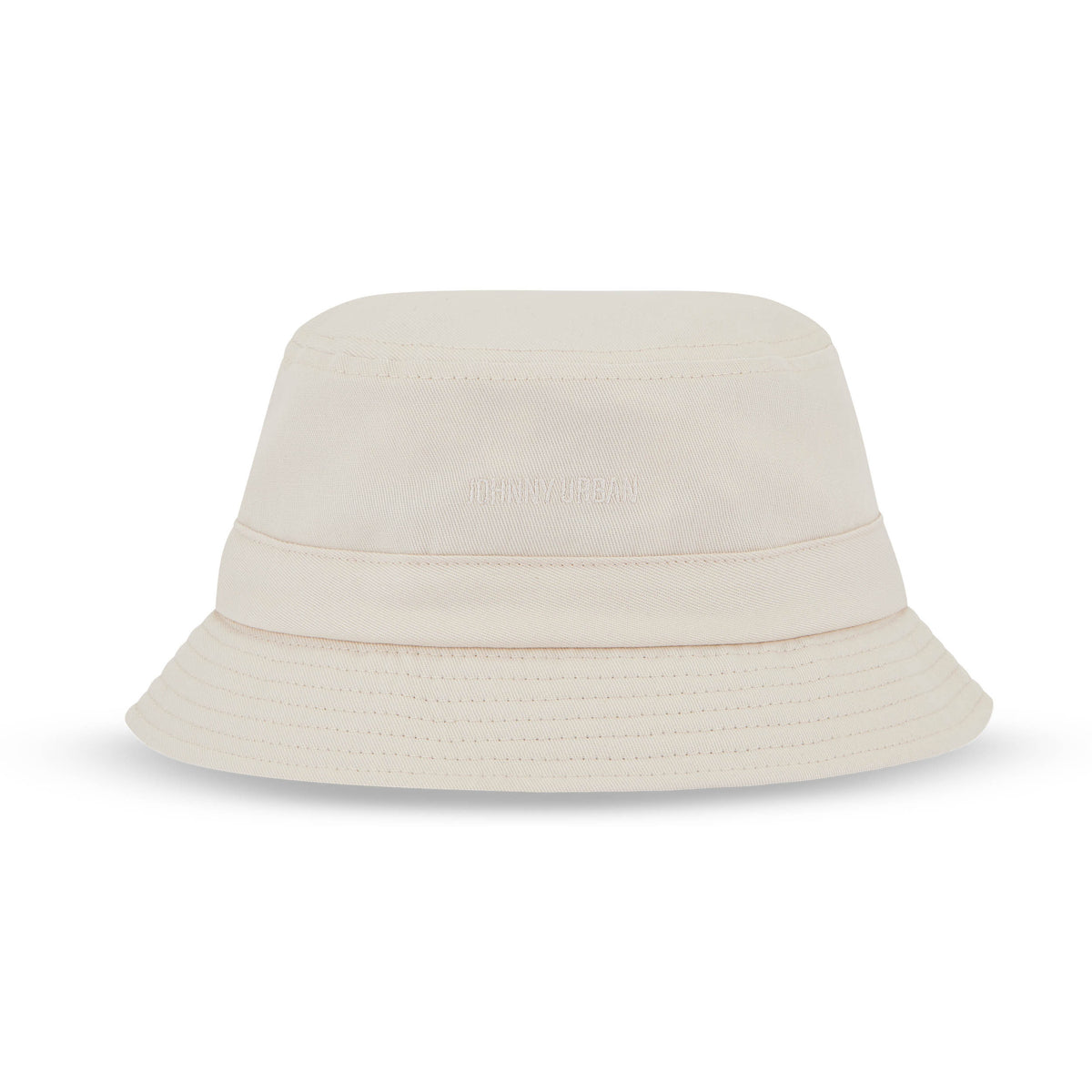 Cremefarbener Bucket Hat 'Gill' von Johnny Urban aus Stoff mit gesticktem Logo