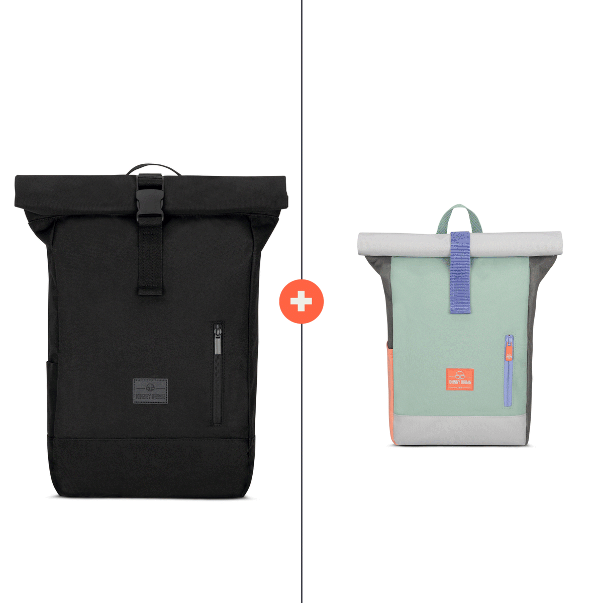 Rolltop + children's backpack set