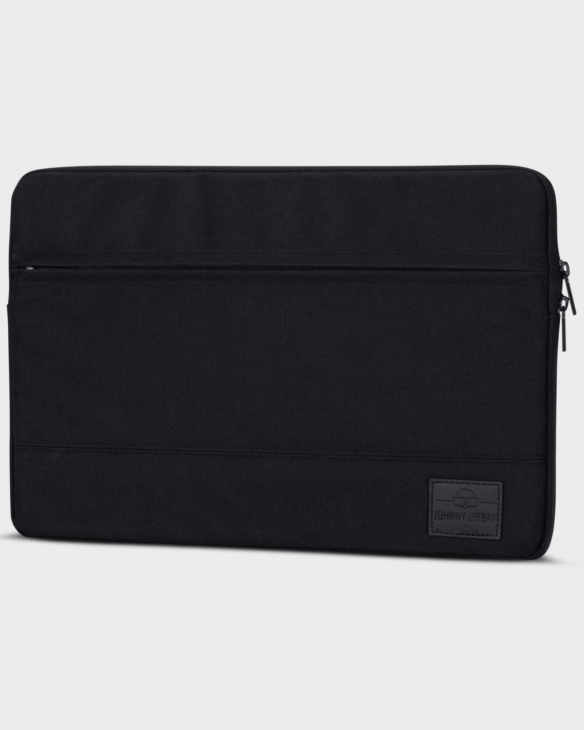 Schwarze Laptop-Hülle 'Jake' von Johnny Urban für 13-16 Zoll Laptops mit Reißverschluss und Logo-Patch