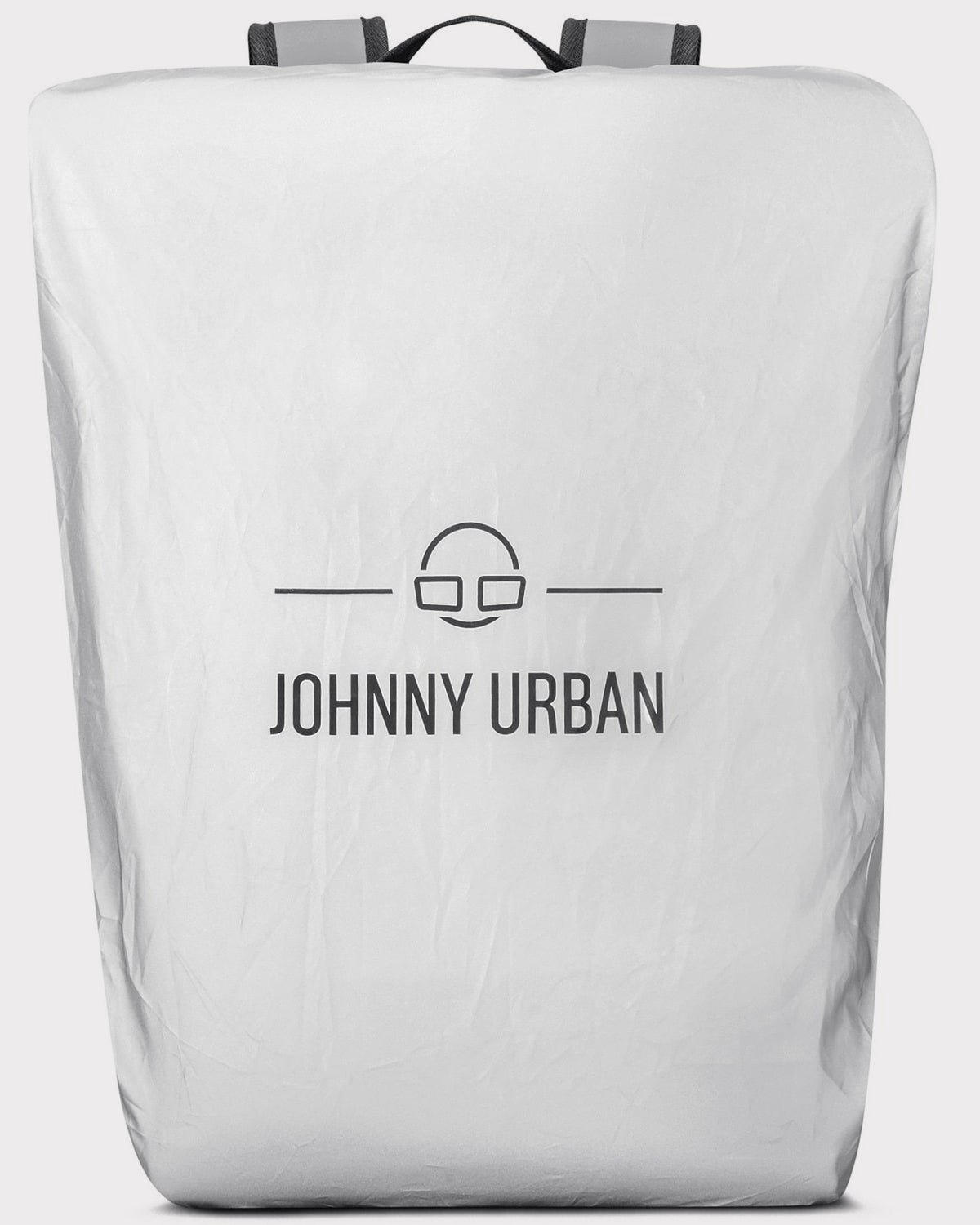 Rucksack mit Regenschutzhülle 'Bo L' in weiß mit Johnny Urban Logo