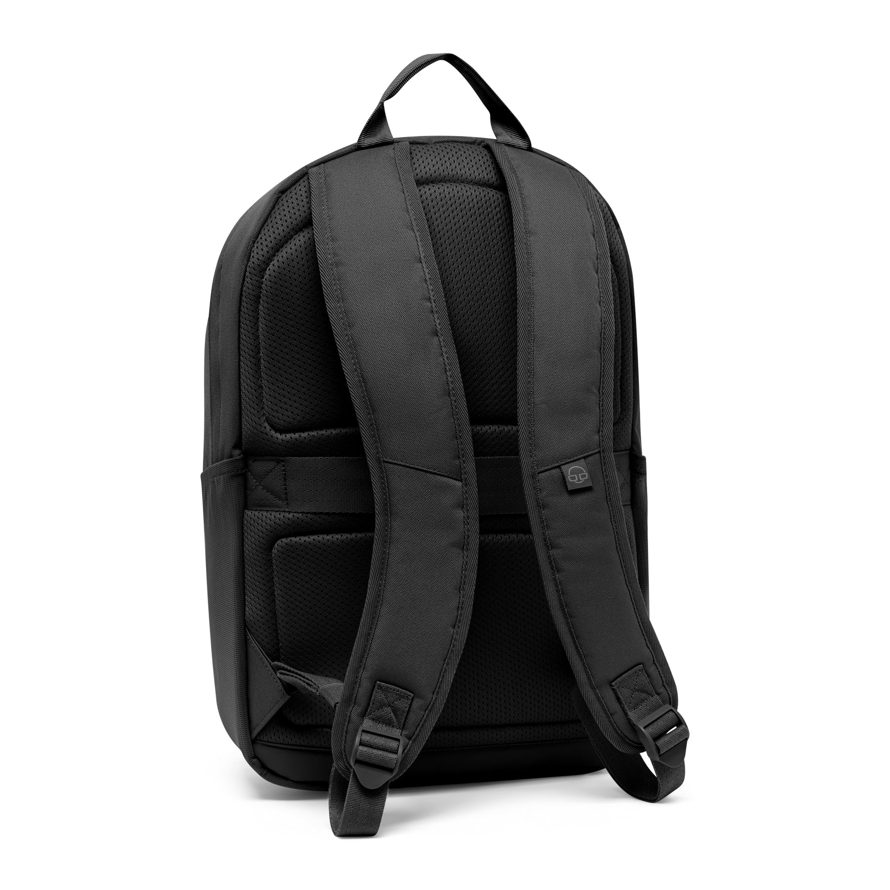 Schwarzer Johnny Urban Rucksack 'Mo' mit gepolsterten, verstellbaren Schultergurten und belüftetem Rückenpolster