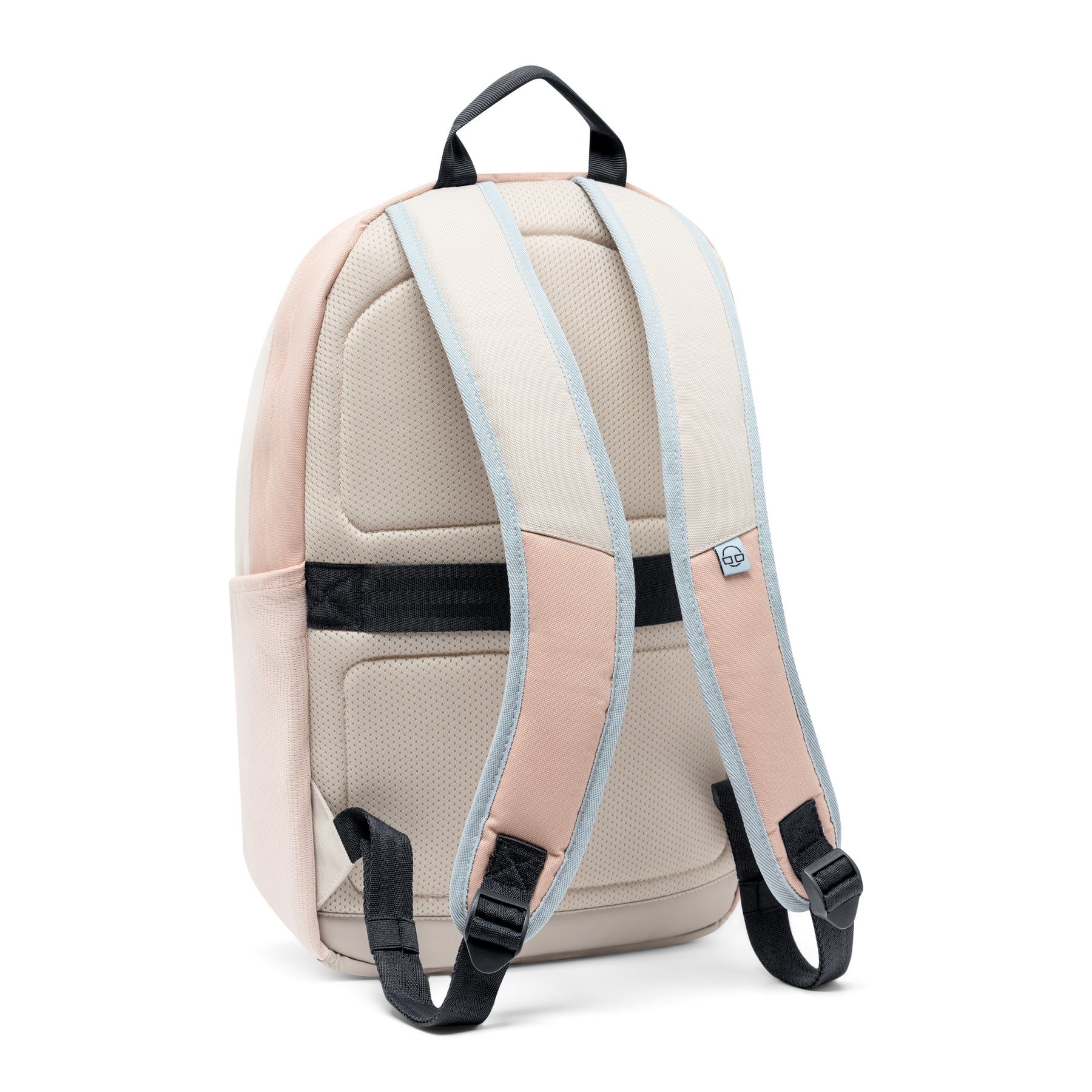 Rucksack 'Mo' von Johnny Urban mit gepolsterten hellrosa und beigen Trägern und atmungsaktivem Rückenpolster