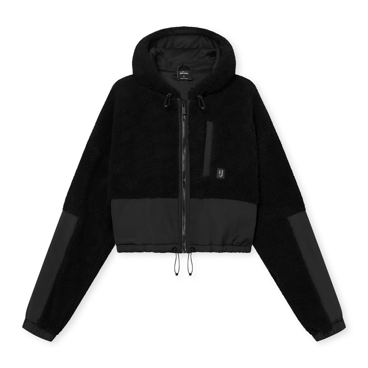 Cropped teddy fleece jacket "Carey"