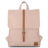 Damen-Rucksack Mia in rosa mit braunem Riemen und Johnny Urban Logo in Lederoptik
