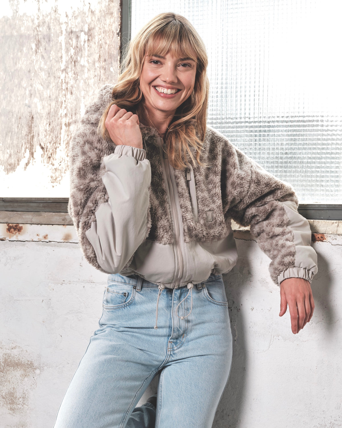 Cropped Teddy Fleece Jacket "Carey"
