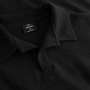 Schwarzes Poloshirt Landon von Johnny Urban mit Kragen und Knopfleiste, Größe M, aus Baumwolle