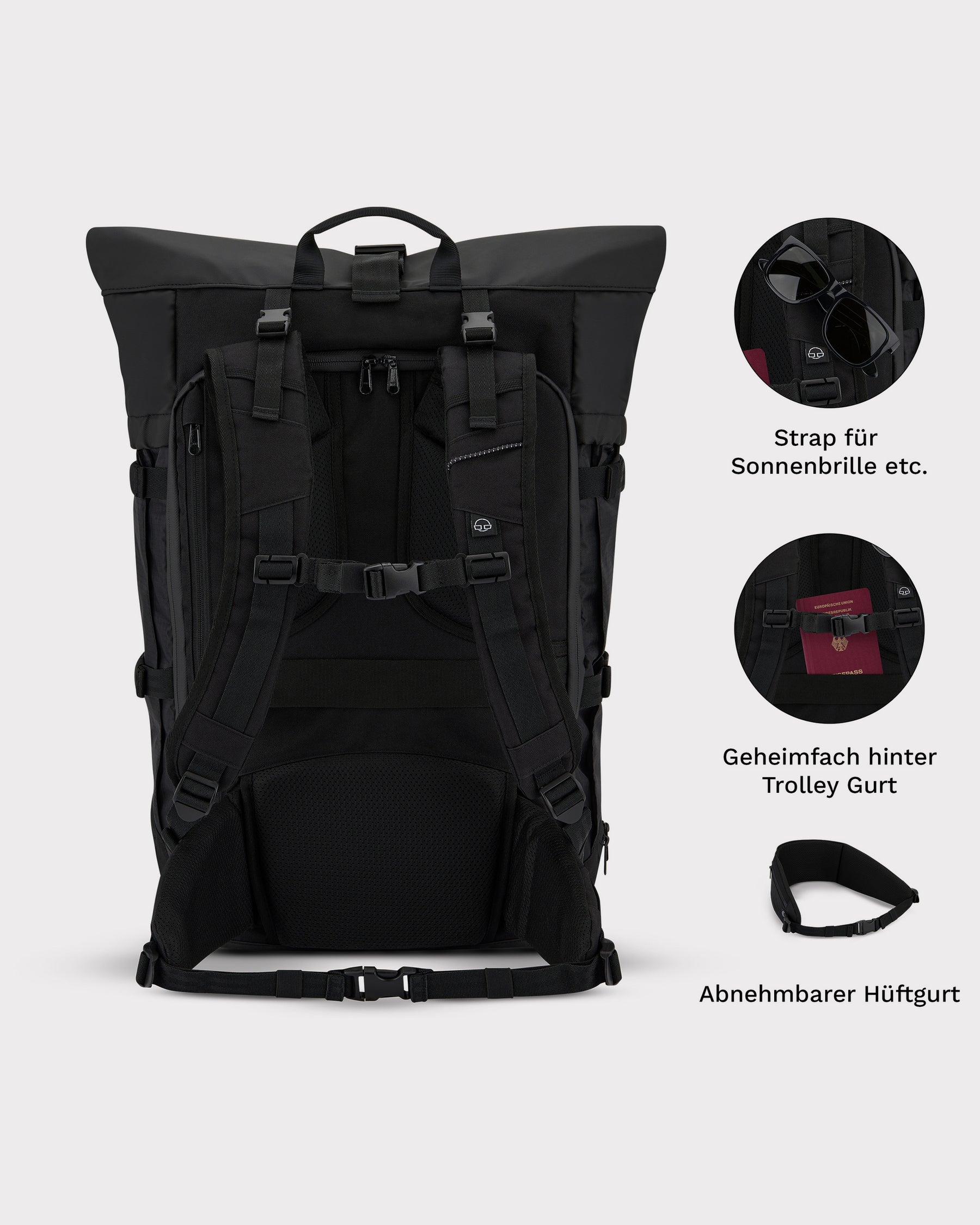 reiserucksack mit hüftgurt Travel backpack "Allen XL Travel" for men and women