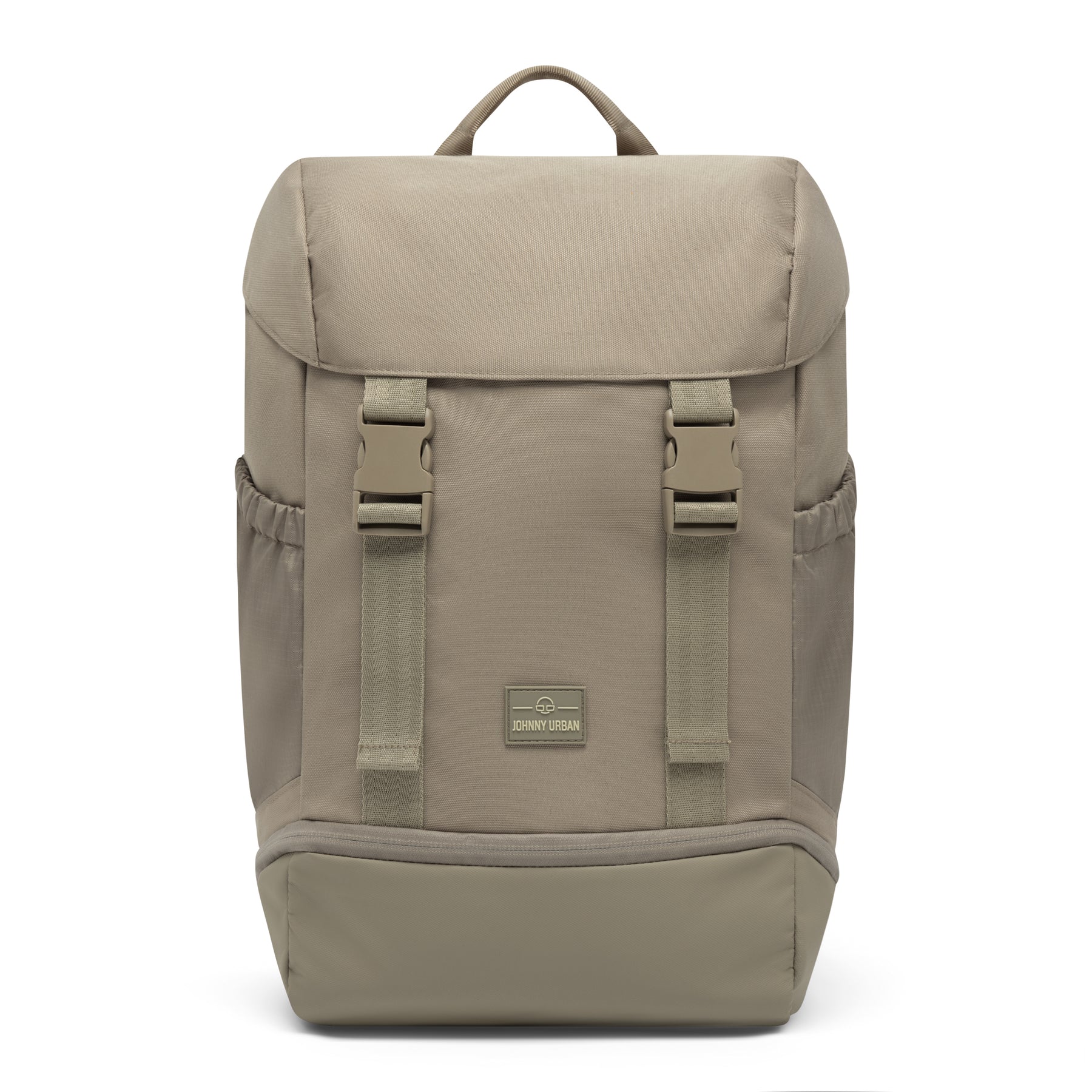 Beiger, ergonomischer Rucksack 'Nico' von Johnny Urban mit Klappe und zwei Schnallen