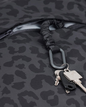 "Cleo" shopper bag, grey leopard print