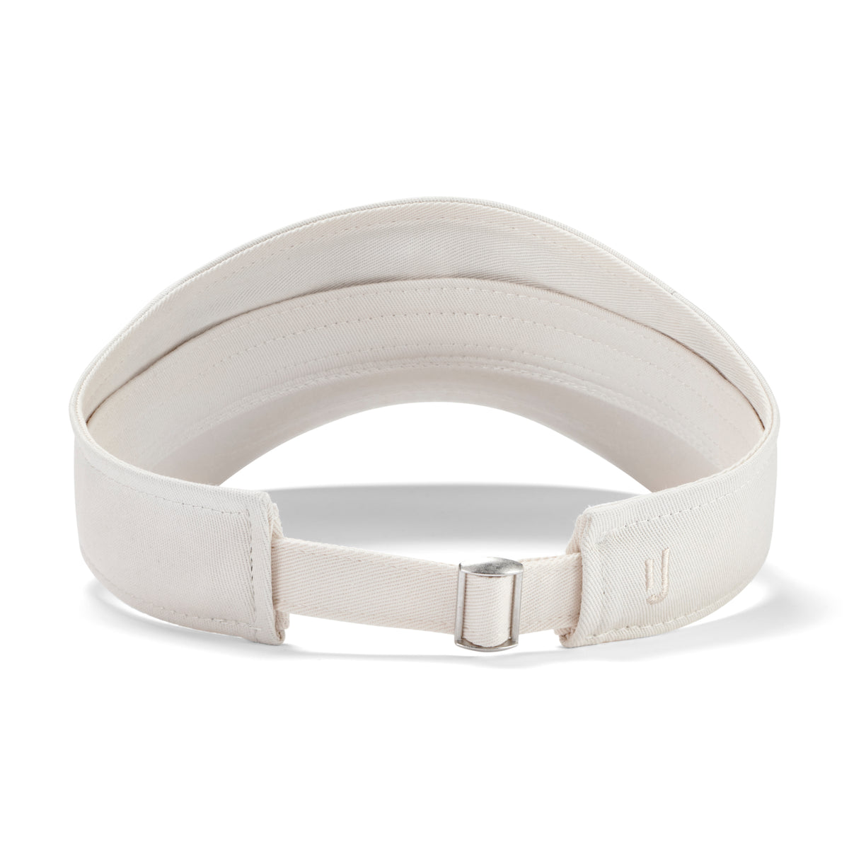Verstellbares cremefarbenes Sun Visor "Terry" mit Metallverschluss von Johnny Urban