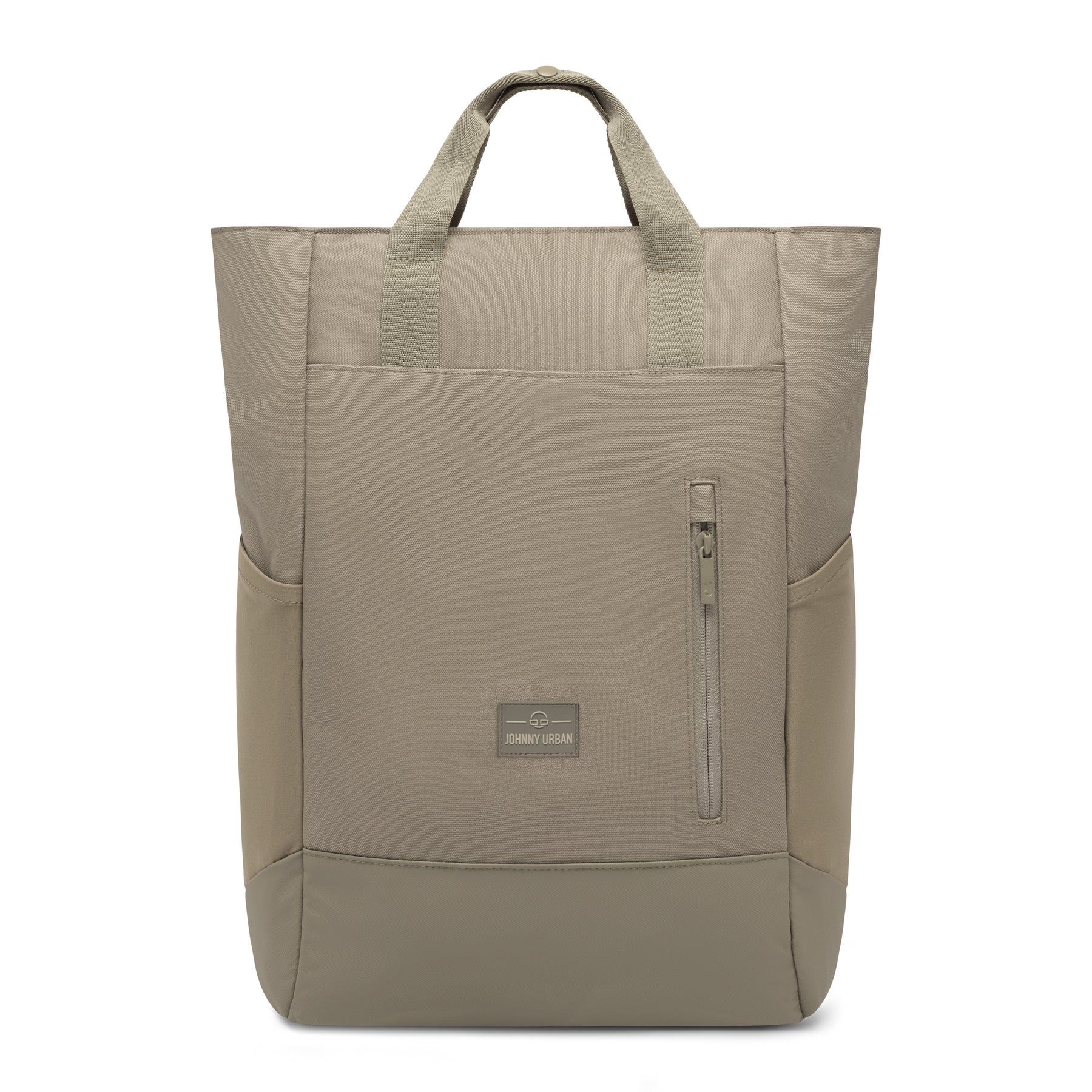Beige Wickeltasche 'Blair' von Johnny Urban mit kurzem Griff, Fronttasche und seitlichen Innentaschen