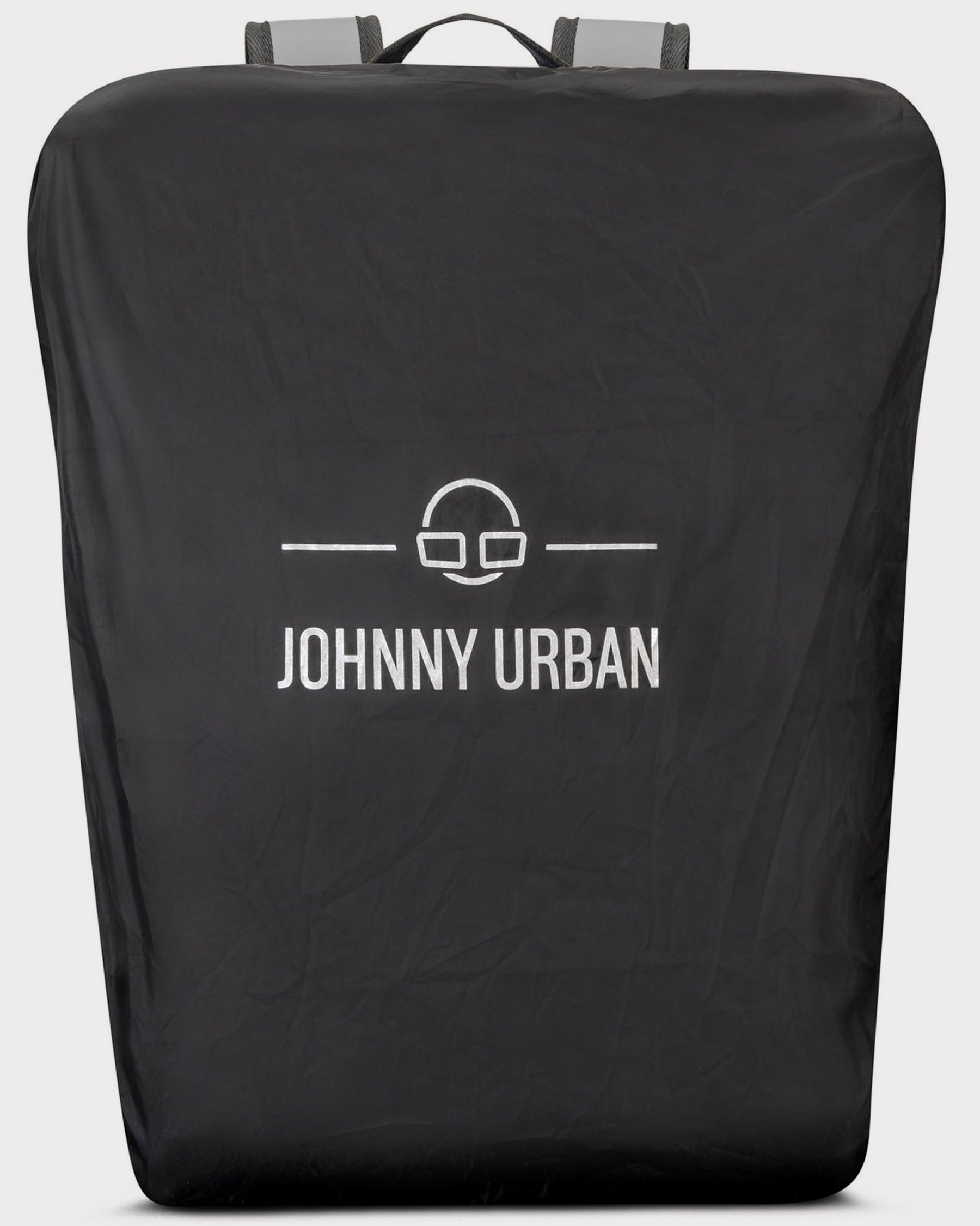 Schwarze Regenschutzhülle 'Bo L' von Johnny Urban über einem Rucksack